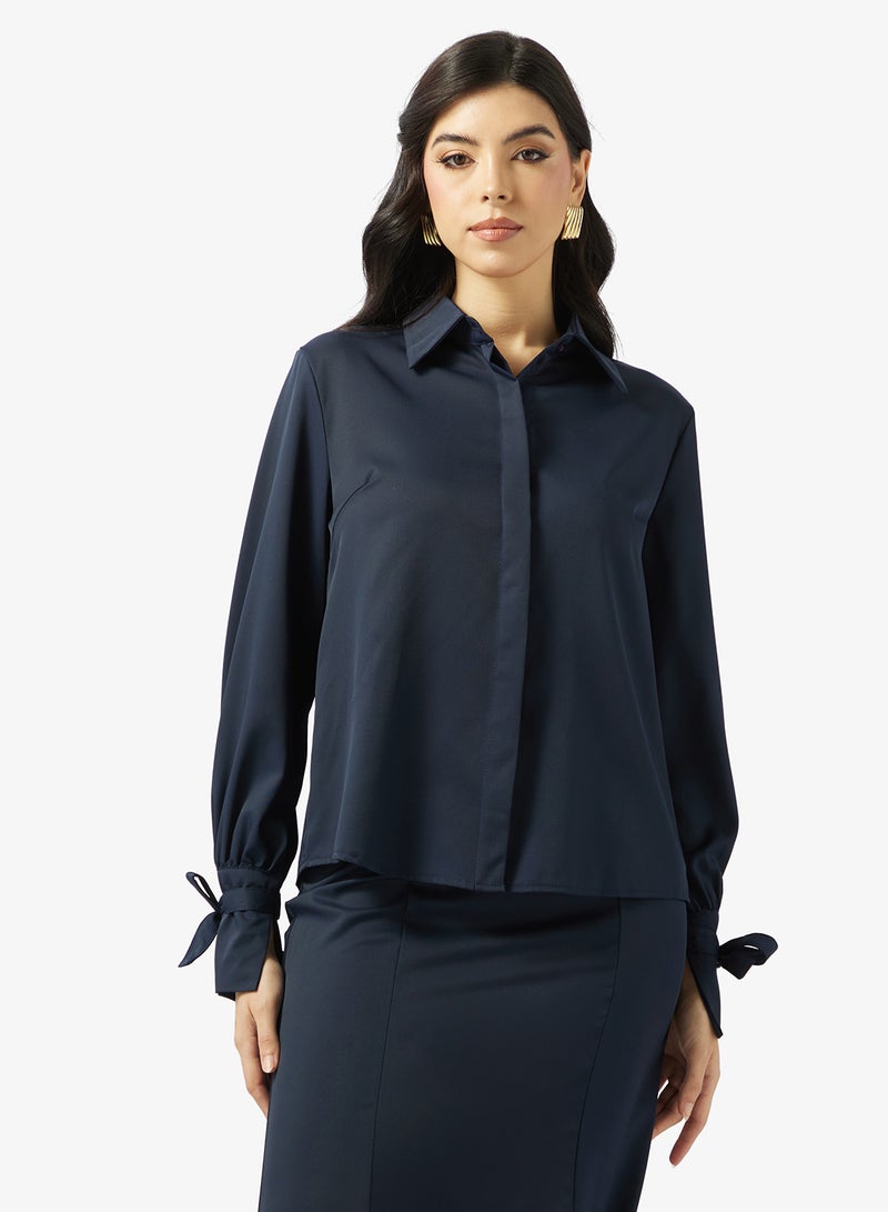 Khizana Button Down Shirt & Skirt Set - Image 3